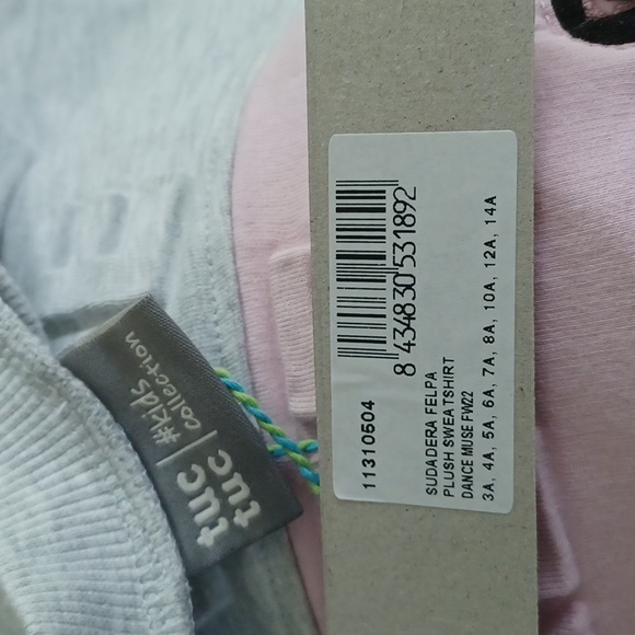 NWT TucTuc Int. Sweat Shirt in Pink/Grey, Size 4 - Picture 8 of 10